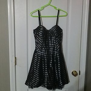 XXI Metallic Zipper Dress - Size S